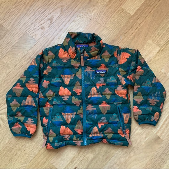 Patagonia Baby Down Sweater in Glasspine Texture / Northern Green - Picture 2 of 5